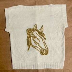 Sweater Vest with unique Horse head